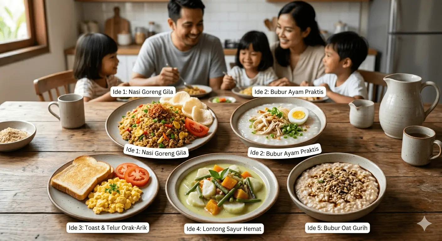 5 Ide Menu Sarapan Praktis dan Hemat untuk Keluarga