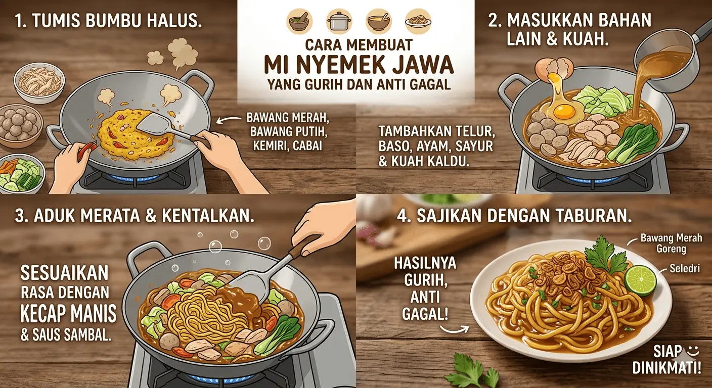Cara Membuat Mi Nyemek Jawa yang Gurih dan Anti Gagal