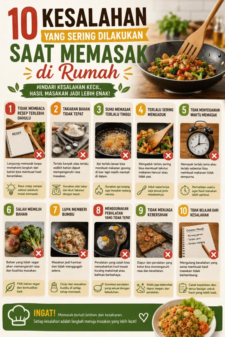 10 Kesalahan yang Sering Dilakukan Saat Memasak di Rumah