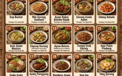 30 Ide Menu Harian Sederhana yang Tidak Membosankan untuk Keluarga