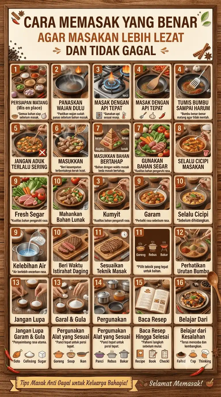 Cara Memasak yang Benar agar Masakan Lebih Lezat dan Tidak Gagal