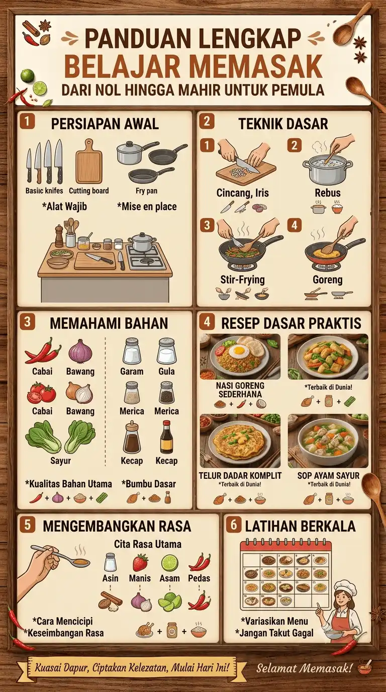 Panduan Lengkap Belajar Memasak dari Nol hingga Mahir untuk Pemula