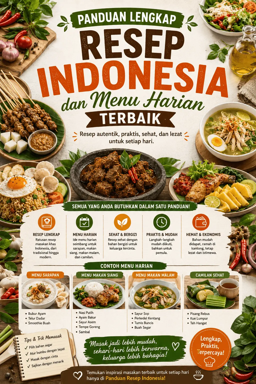 Panduan Lengkap Resep Indonesia dan Menu Harian Terbaik
