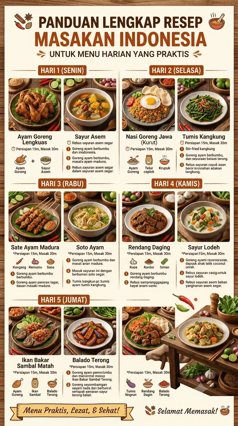 Panduan Lengkap Resep Masakan Indonesia untuk Menu Harian yang Praktis